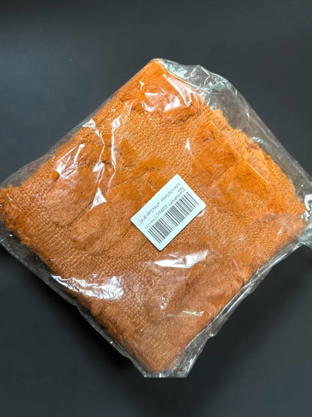 Fall Pumpkin & Maple Leaf Pillow Covers Set of 2 16x16 Burnt Orange NWT